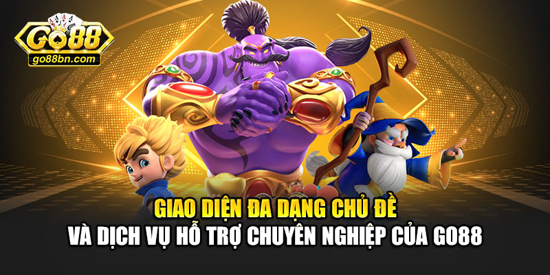 Giao diện đa dạng chủ đề và dịch vụ hỗ trợ chuyên nghiệp của Go88