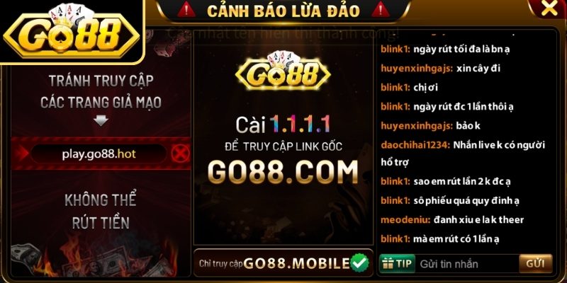Go88mobile – Main Site Truy Cập Cổng Game Go88 Uy Tín 2 Cảnh báo link giả mạo